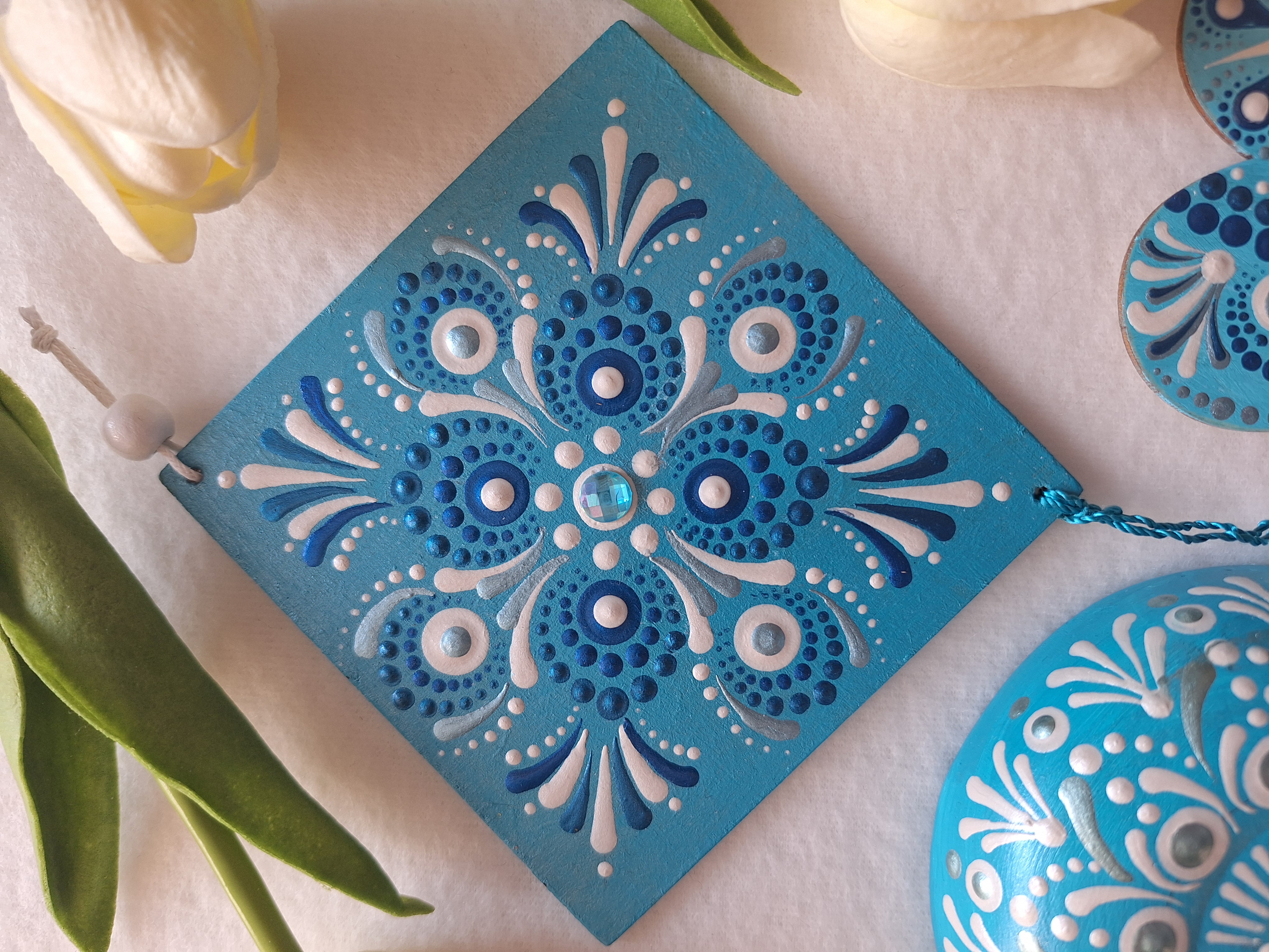 Türkiz mini mandala